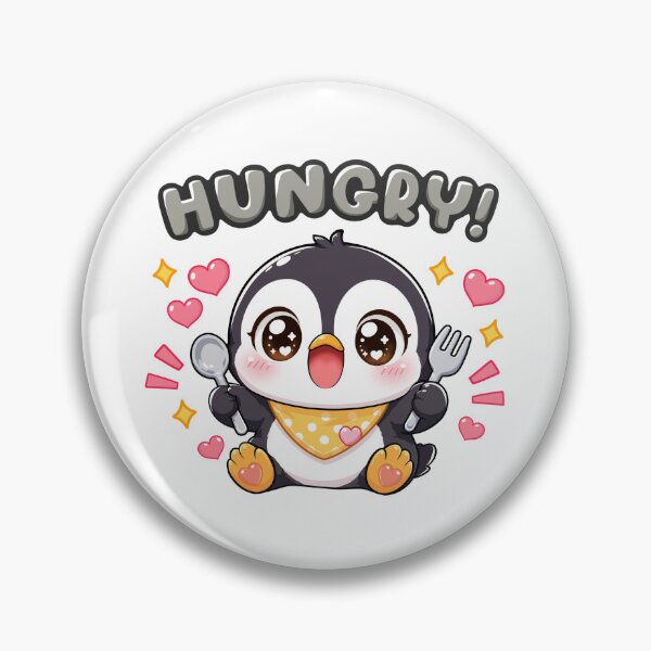 Item preview, Hungry Penguin Animal Clipart designed and sold by KJackArtwork.