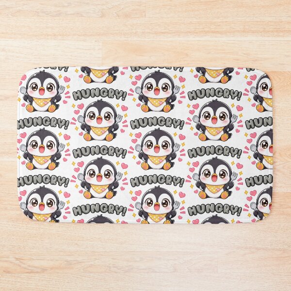 Item preview, Hungry Penguin Animal Clipart designed and sold by KJackArtwork.