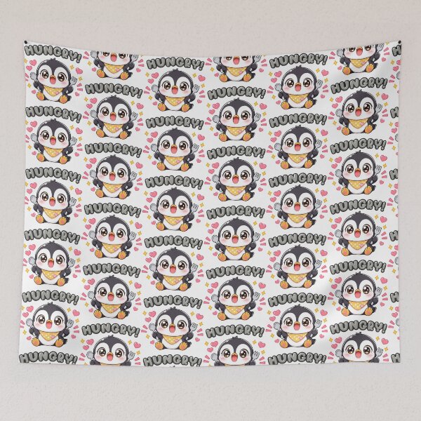 Item preview, Hungry Penguin Animal Clipart designed and sold by KJackArtwork.