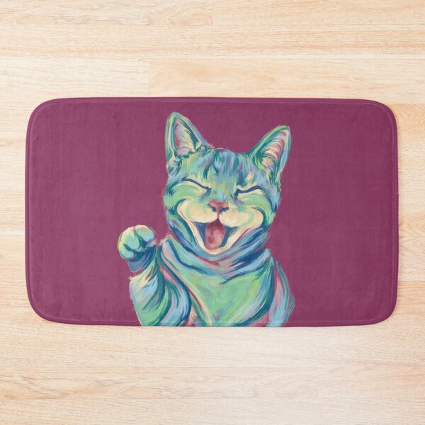 Item preview, Laughing cat painting with pastel colors designed and sold by NadiaChevrel.