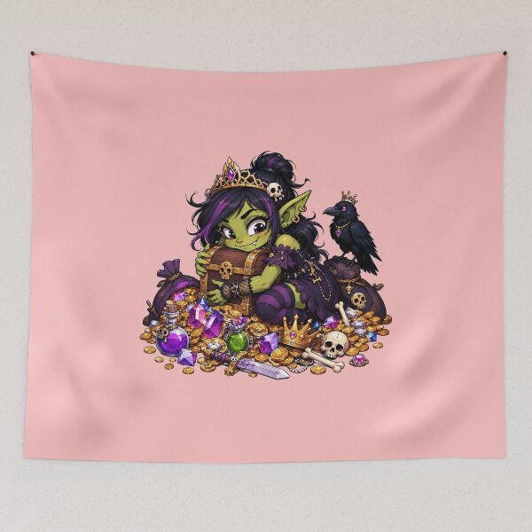 Item preview, Cute Loot Goblin Princess RPG Treasure Gamer Girl designed and sold by BadhbhArt.