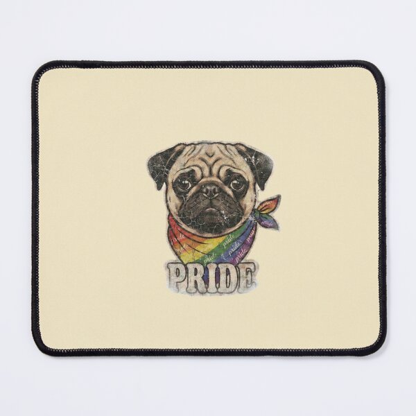 Item preview, Vintage Pride Pug Rainbow Bandana Dog Lover Gift designed and sold by The Salted Lime Cape Cod .