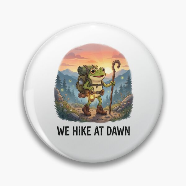 Item preview, We Hike at Dawn Frog – Funny Hiking Camping Backpacker Nature Adventure Design designed and sold by bilal sibgui.