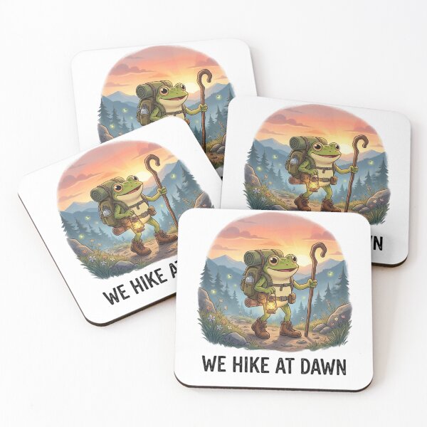 Item preview, We Hike at Dawn Frog – Funny Hiking Camping Backpacker Nature Adventure Design designed and sold by bilal sibgui.