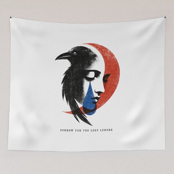 Item preview, Sorrow for the Lost Lenore Raven Silhouette Portrait designed and sold by Fenay Designs.