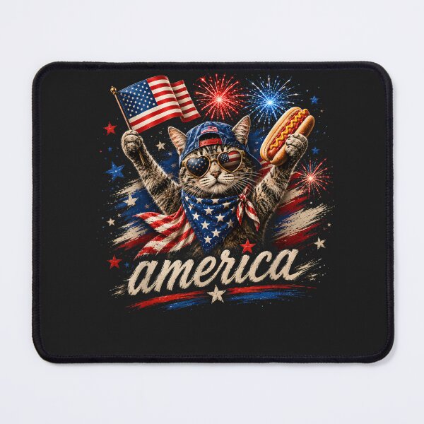 Item preview, America USA Patriotic Cat Independence Day designed and sold by GrumpySableye.