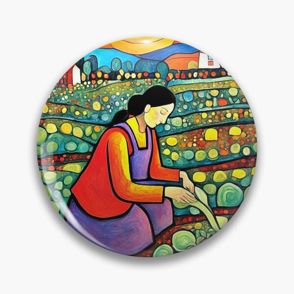 Item preview, Lady in vegetable patch designed and sold by George Hutton Hunter.