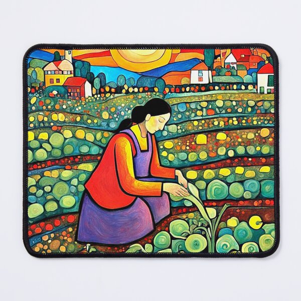 Item preview, Lady in vegetable patch designed and sold by George Hutton Hunter.