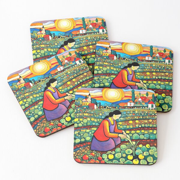 Item preview, Lady in vegetable patch designed and sold by George Hutton Hunter.