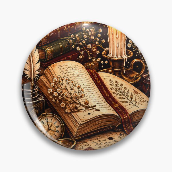 Item preview, Vintage Scholar Library Aesthetic Sticker designed and sold by InkPixell.