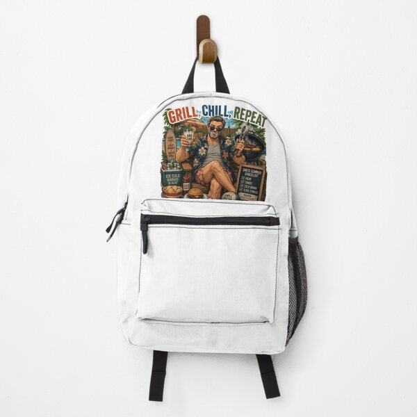 Item preview, Grill Chill Repeat – Funny Dad BBQ Design designed and sold by DailyStruggleCo.