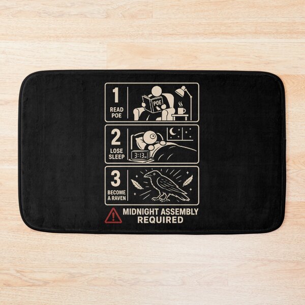 Item preview, Midnight Assembly Required Funny Edgar Allan Poe Instruction Art designed and sold by Fenay Designs.