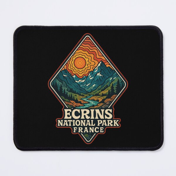 Item preview, Ecrins National Park France Retro Trippy designed and sold by TomFrontierArt.