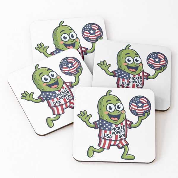 Item preview, ​Funny USA Patriotic Pickle Soccer Shirt – Cute Pickle Fan Cartoon Sports Gift designed and sold by Basma Designs | Retro, Kawaii Shirts & Stickers.