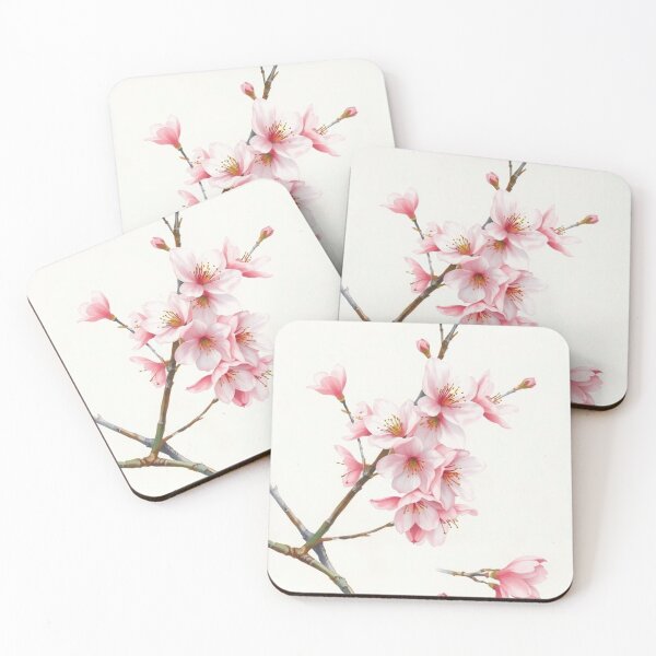 Item preview, Minimalist Watercolor Pink Cherry Blossom Branch designed and sold by Vida e Arte.