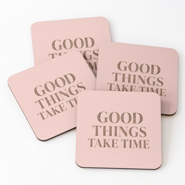 Item preview, Good Things Take Time Leopard Quote Print designed and sold by Ioanna-Studio.