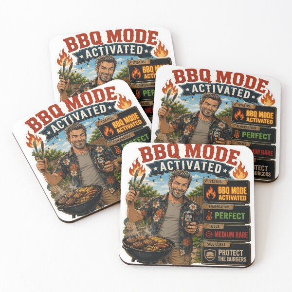Item preview, BBQ Mode Activated – Funny Dad Grilling Design designed and sold by DailyStruggleCo.