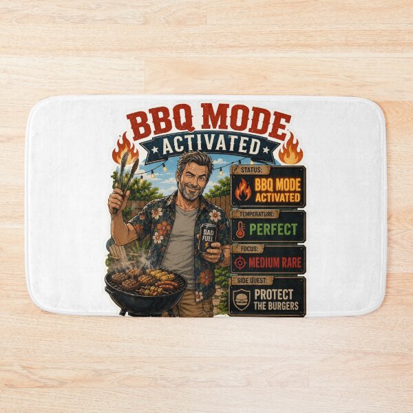 Item preview, BBQ Mode Activated – Funny Dad Grilling Design designed and sold by DailyStruggleCo.