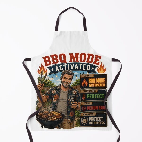 Item preview, BBQ Mode Activated – Funny Dad Grilling Design designed and sold by DailyStruggleCo.