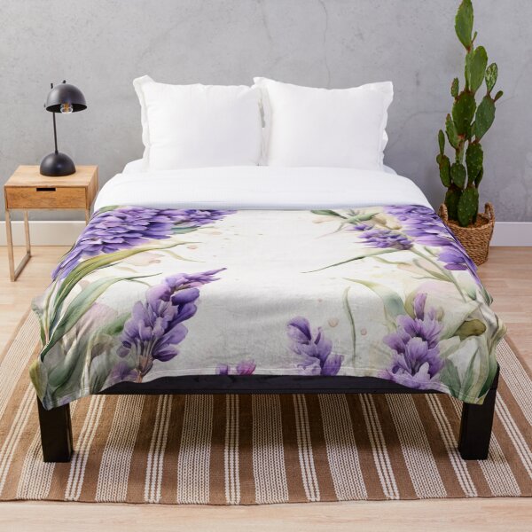 Item preview, Lavender Field Seamless Watercolor Pattern designed and sold by sana designer.