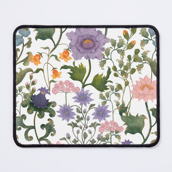 Item preview, Delicate Summer Wildflowers On White Background. Morris print designed and sold by Grin Katalina Floral Patterns & Cozy Art.