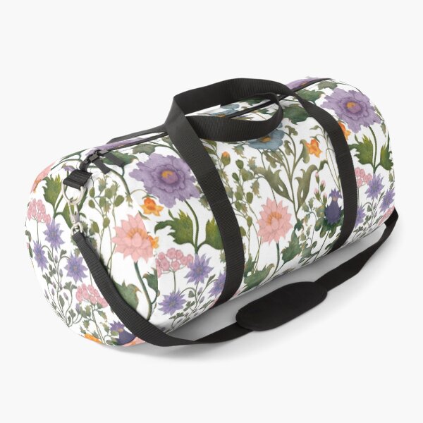 Item preview, Delicate Summer Wildflowers On White Background. Morris print designed and sold by Grin Katalina Floral Patterns & Cozy Art.