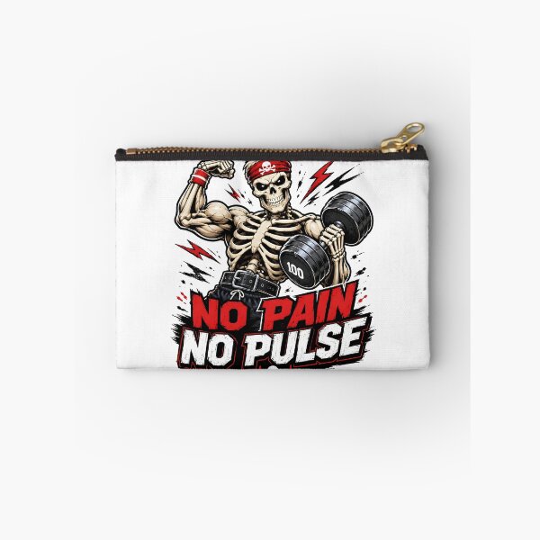 Item preview, No Pain No Pulse Skeleton Gym Workout designed and sold by BadhbhArt.