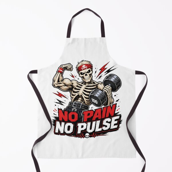 Item preview, No Pain No Pulse Skeleton Gym Workout designed and sold by BadhbhLoot.