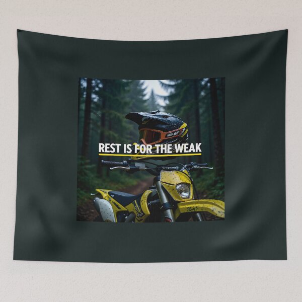 Item preview, Rugged Dirt Bike Helmet Poster | Trail Bike Enduro Art & Motocross Repair Shop Decor designed and sold by Creative-RE.