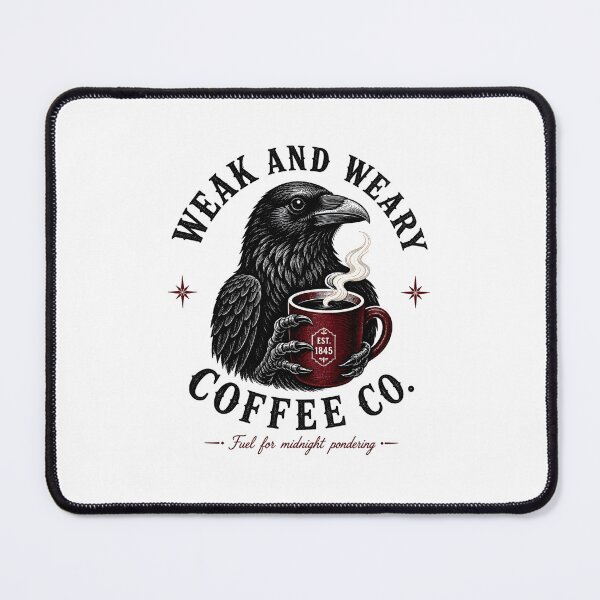 Item preview, Weak and Weary Coffee Co Vintage Raven Mug Art designed and sold by Fenay Designs.