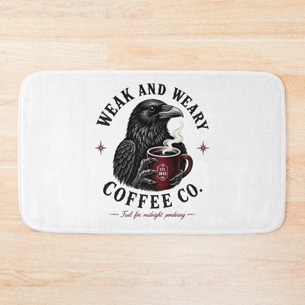 Item preview, Weak and Weary Coffee Co Vintage Raven Mug Art designed and sold by Fenay Designs.