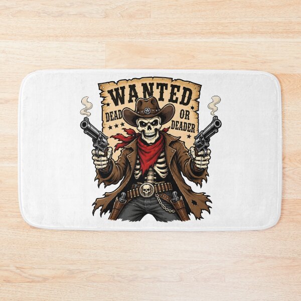 Item preview, Wanted Dead Or Deader Skeleton Cowboy designed and sold by BadhbhArt.