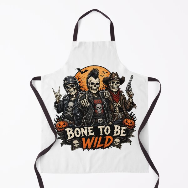 Item preview, Bone To Be Wild Halloween Skeleton Squad designed and sold by BadhbhLoot.