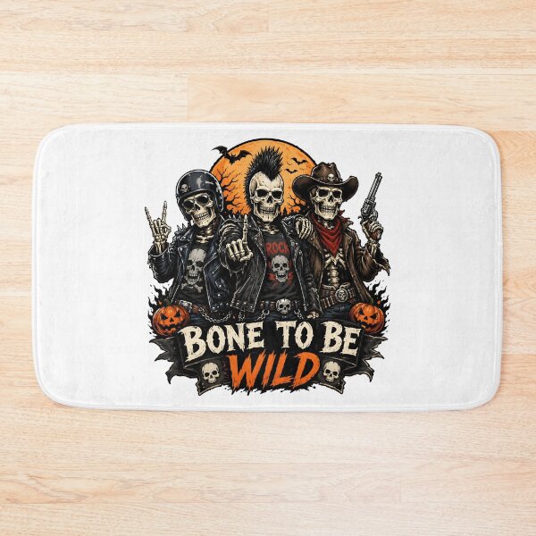 Item preview, Bone To Be Wild Halloween Skeleton Squad designed and sold by BadhbhArt.
