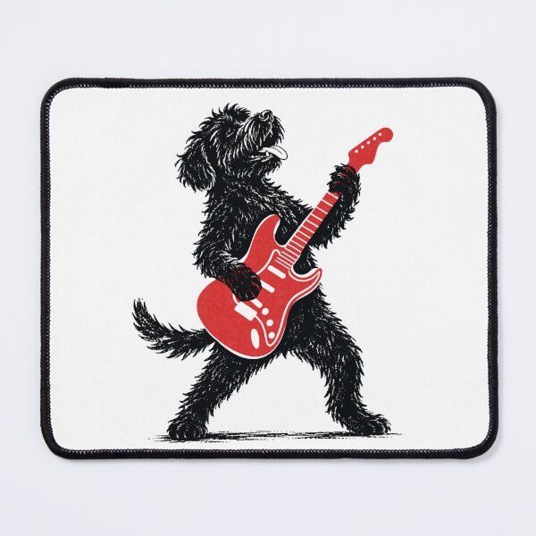 Item preview, Rocking Goldendoodle Guitar Music Lover Dog Retro Vibes designed and sold by FreshVibe Prints.