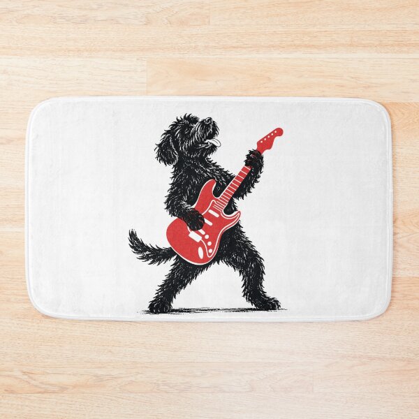 Item preview, Rocking Goldendoodle Guitar Music Lover Dog Retro Vibes designed and sold by FreshVibe Prints.
