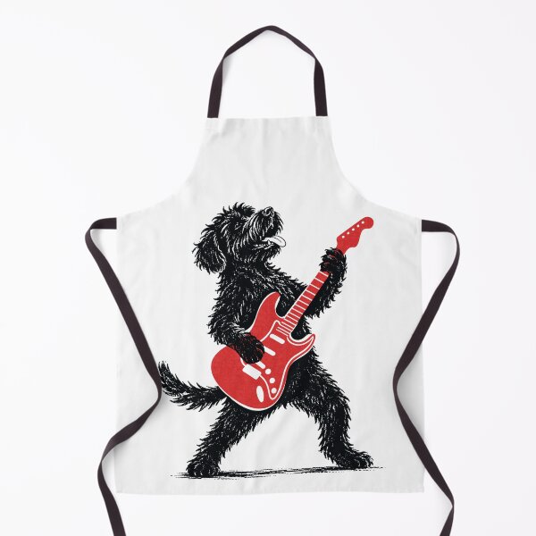 Item preview, Rocking Goldendoodle Guitar Music Lover Dog Retro Vibes designed and sold by FreshVibe Prints.