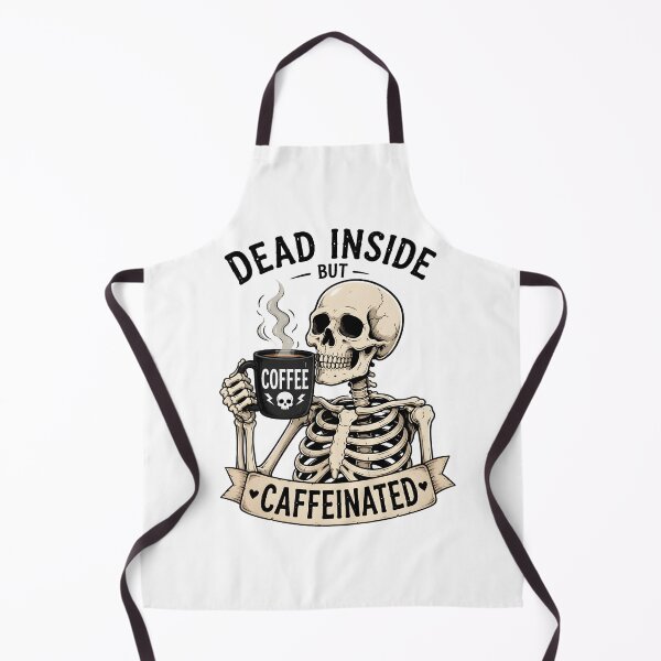 Item preview, Dead Inside But Caffeinated Skeleton Coffee designed and sold by BadhbhLoot.