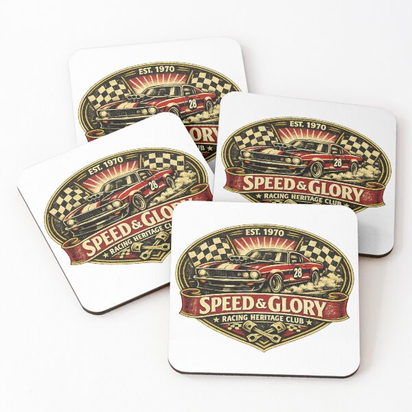 Item preview, Speed & Glory – Vintage Racing Heritage Retro Emblem Design designed and sold by Ivory Code.
