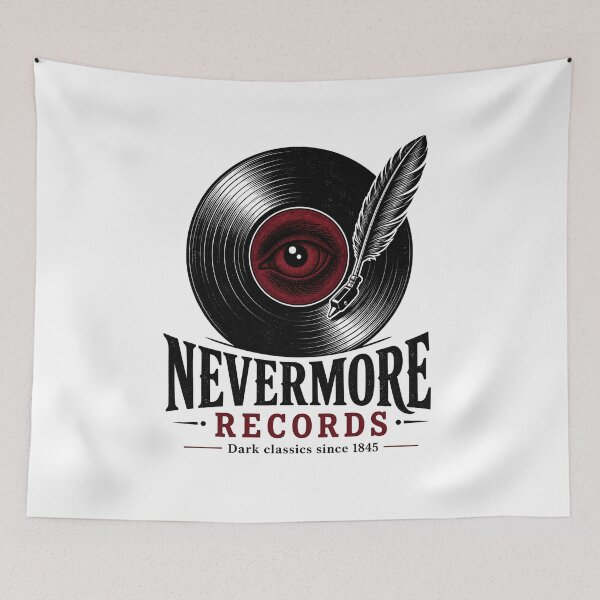 Item preview, Nevermore Records Edgar Allan Poe Vintage Vinyl Art designed and sold by Fenay Designs.