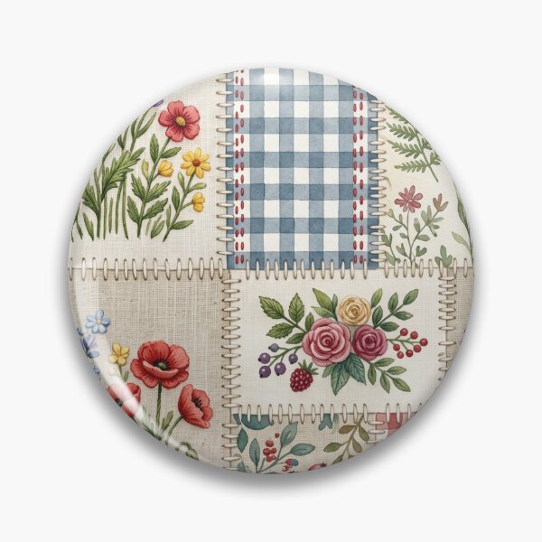 Item preview, Cottagecore Floral Patchwork Quilt Pattern designed and sold by Pattern-Way.