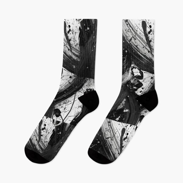 Item preview, Black and white abstract brush strokes designed and sold by aniketgend3.