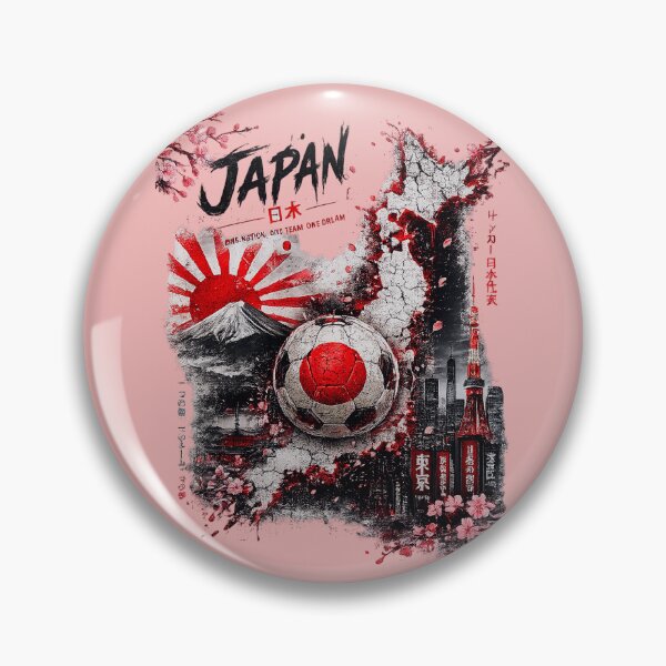Item preview, Japan Football Map Art | Japanese Soccer Fan Graphic | Tokyo Skyline & Mount Fuji Vintage Sports Design designed and sold by TheWorldGameStudio .