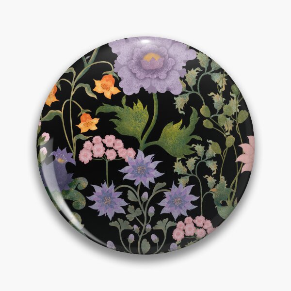 Item preview, Enchanted Night Garden Floral Pattern On Black designed and sold by Grin Katalina Floral Patterns & Cozy Art.
