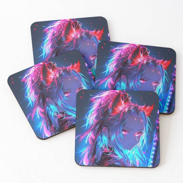 Item preview, Neon Kitsune Samurai Girl – Cyber Fantasy Anime Warrior Art | Glowing Fox Spirit Aesthetic designed and sold by Dyan4.