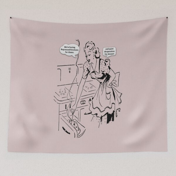 Item preview, 1950s Style Sassy Housewife Illustration  designed and sold by xposedbydesign.