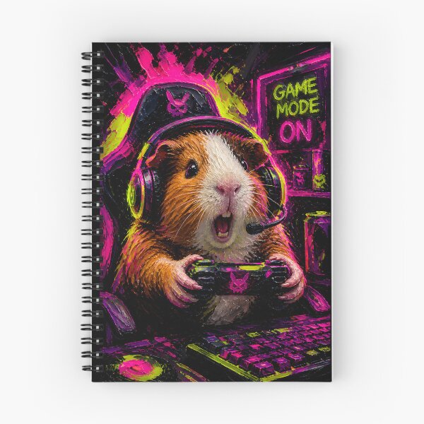 Item preview, Intense Cyberpunk Controller Gaming Guinea Pig Art designed and sold by Vista Atelier.