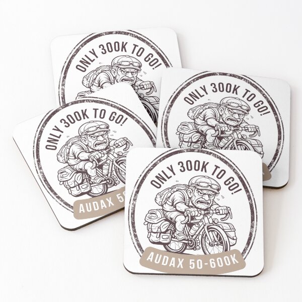 Item preview, Only 300K To Go! | Audax Cycling Badge | Vintage Retro Tee designed and sold by Pedal & Pace.