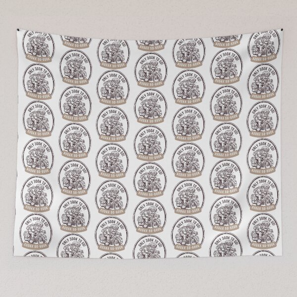 Item preview, Only 300K To Go! | Audax Cycling Badge | Vintage Retro Tee designed and sold by Pedal & Pace.