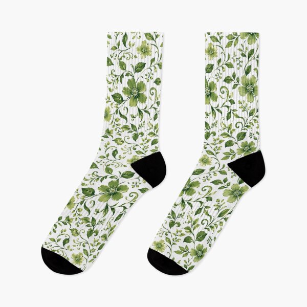 Item preview, Green Floral Botanical Seamless Pattern designed and sold by BadhbhArt.